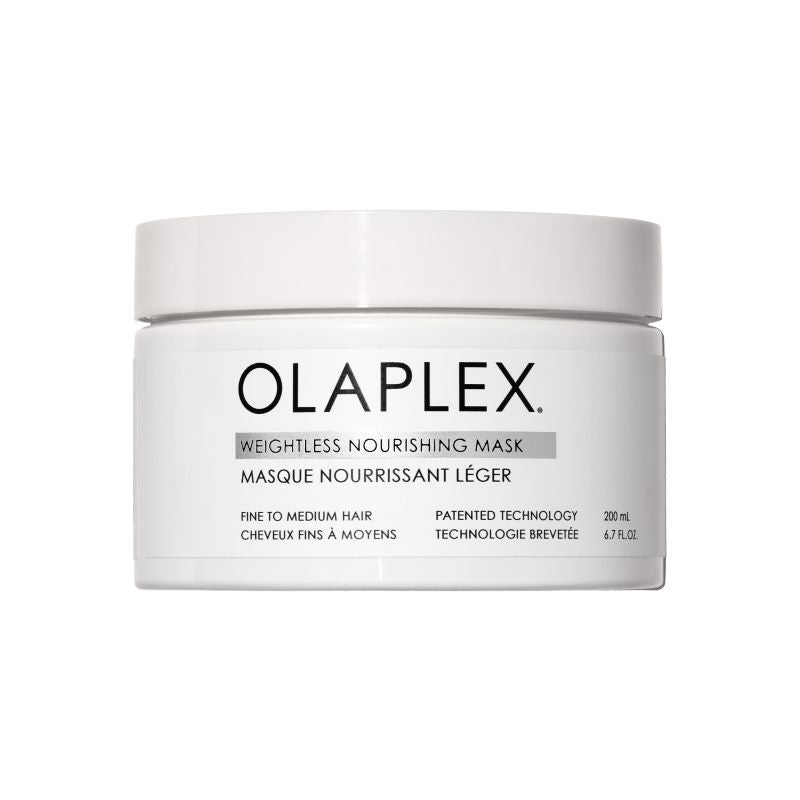 Olaplex weightless nourishing mask jar on a white background