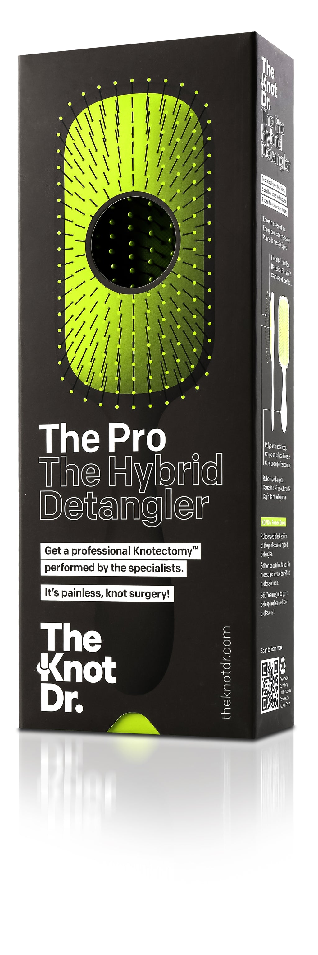 The Pro Hybrid Detangler green box profile
