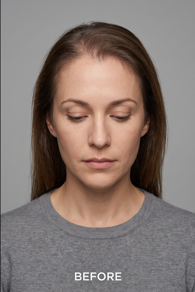 Before photo: hair condition prior to hair restoration treatment at Paul Mitchell SA