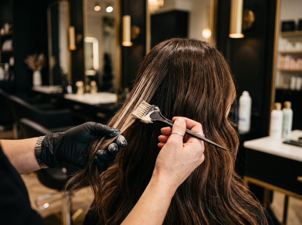 Professional hair colouring service at Paul Mitchell The Salon, Woodlands