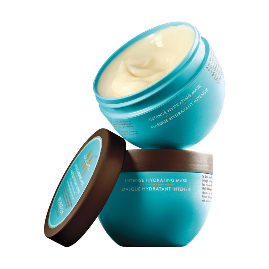 Moroccanoil Intense Hydrating Mask 250ml open jar showing the creamy texture