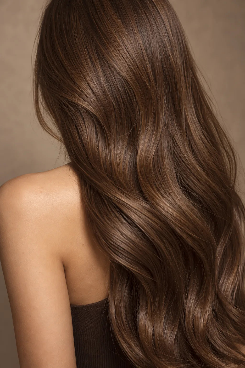 Smooth brunette hair with natural shine
