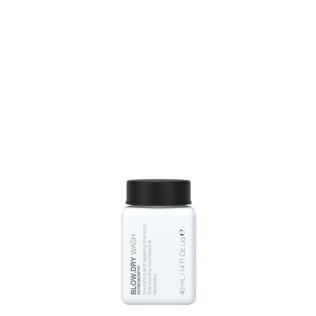 Blow.Dry Wash 40ml - Kevin Murphy  is a heat-protective shampoo designed to strengthen, reduce breakage, enhance smoothness, prep hair for flawless blow-drying.