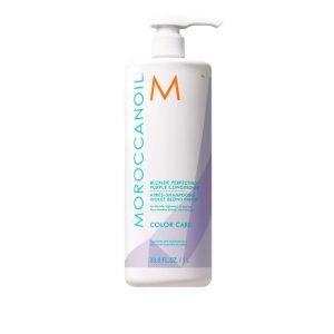 Blonde Perfecting Purple Conditioner 1000ml - Moroccanoil keeps brass at bay and brilliance on full display. Designed for blonde, lightened brunette & grey hair